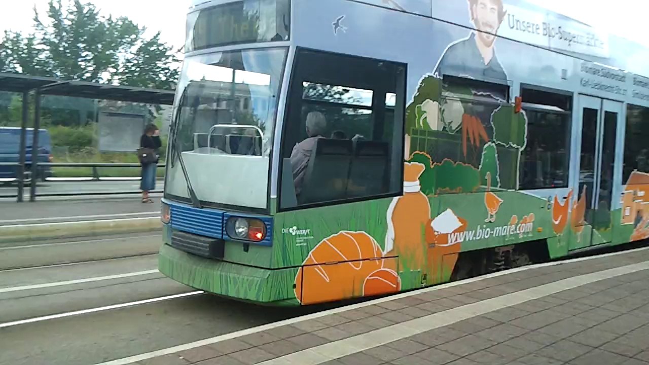 Straßenbahn Leipzig - Einfahrt: Wilhelm-Leuschner-Platz [4]