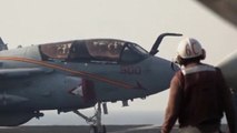 U.S. Navy video shows planes on a mission to target Islamic State militants