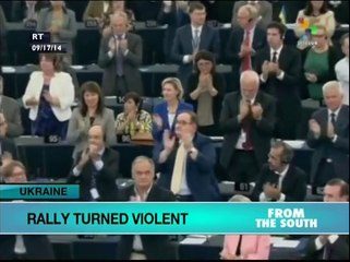 Right wing protests over Ukraine autonomy proposal turn violent