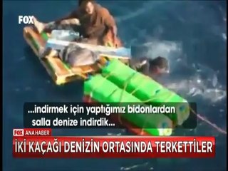 Türk gemi kaptanı kaçak binenleri böyle denizin ortasında bıraktı