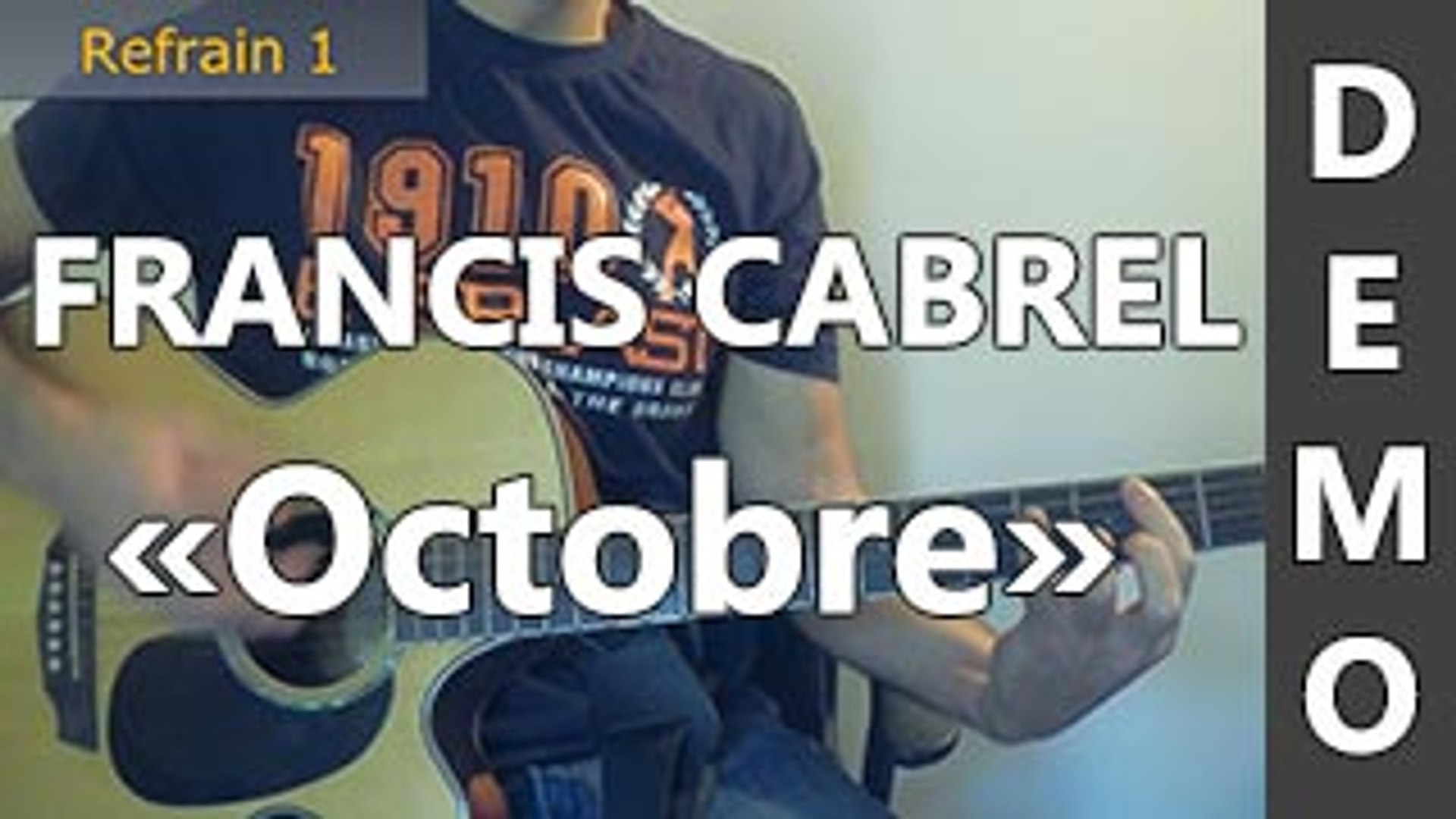 Francis Cabrel - Octobre - DEMO Guitare - Vidéo Dailymotion