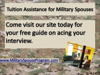 Tuition Assistance for Military Spouses