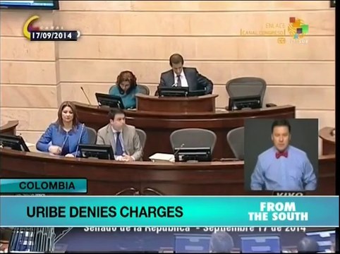 In Colombia senate debate, Uribe denies links to paramilitary forces