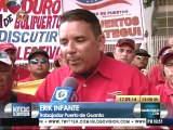 Trabajadores de Bolipuertos protestaron por firma de contrato colectivo