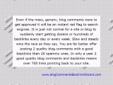 Secrets to Effective Blog Comments and Blog Backlinks