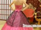 Sexy Pink and Black Quicneanera Ball Gown with Appliques and Hand Made Flowers