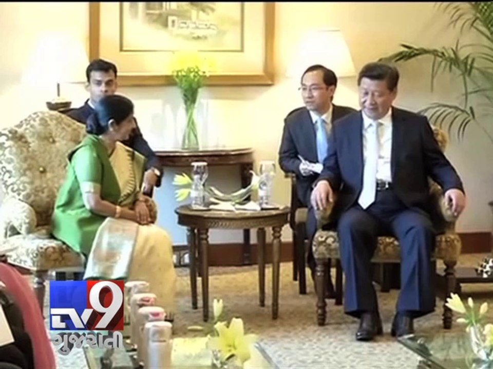 Chinese President Xi Jinping meets Sushma Swaraj - Tv9 Gujarati