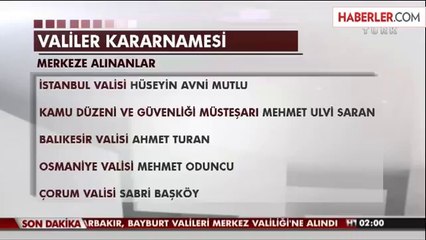 Merkeze Alınan Valilere Maaş Var, İş Yok