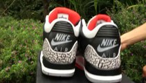 Authentic Nike Air Jordan 3 Retro Black Grey Red Mens Shoes www.sports3y.ru