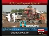 Chiniot  Bullet proof vehicle of Bilawal Bhutto Stuck in Swamp