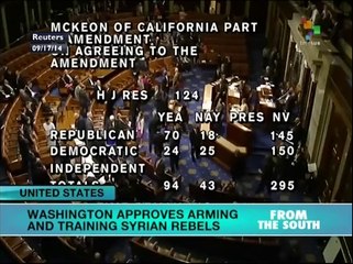 US Congress approves bill to arm and train Syrian rebels