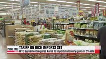 Korea sets 513% tariff on rice imports