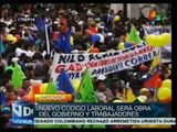 Miles de obreros se movilizan en Ecuador en respaldo de Rafael Correa