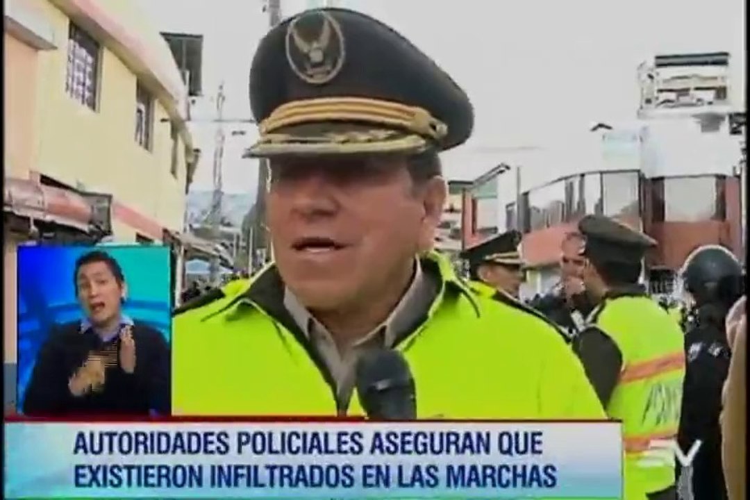 Desmanes en marchas de Quito