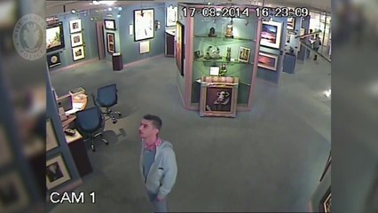 Theft from art gallery caught on cameras!