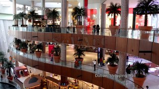 UHD Ultra HD 4K Video Stock Footage Dubai Largest Shopping Mall Center Aquarium Interior People