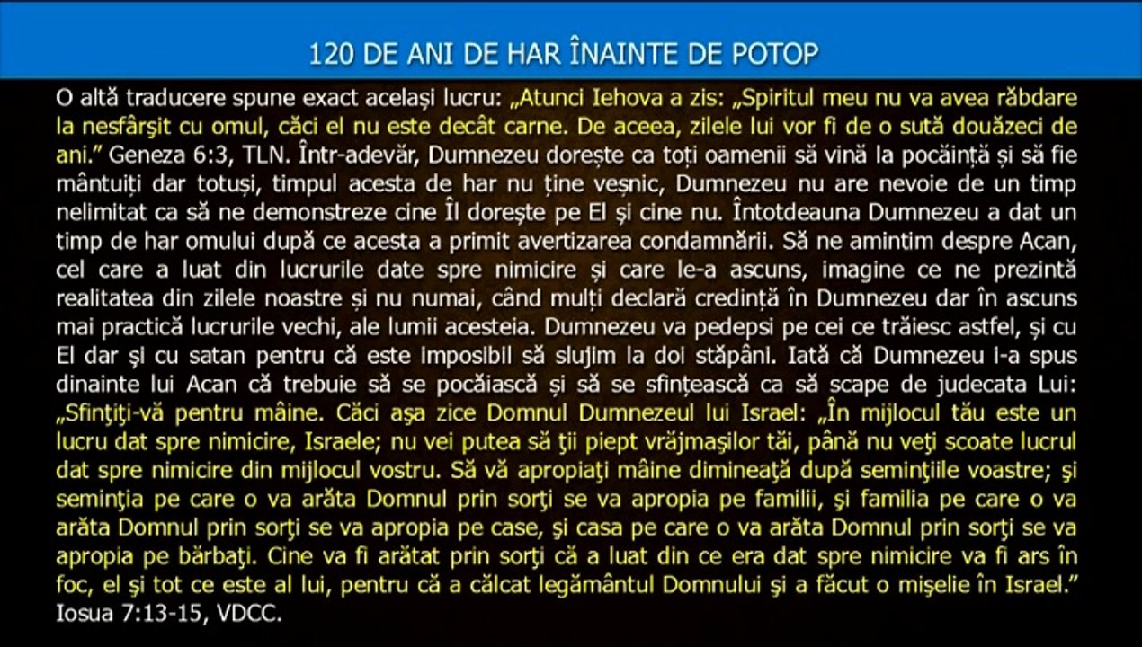 9. O sută douăzeci de ani de har înainte de Potop