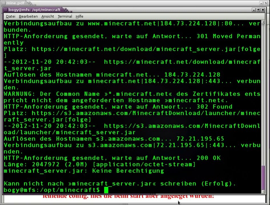 Eigene Minecraft Server erstellen - installieren auf einem Debian Server