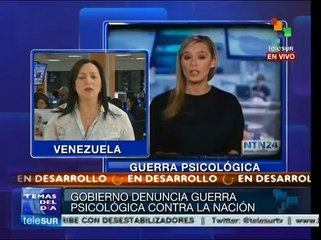 Denuncia gobierno de Venezuela guerra psicológica a través de medios