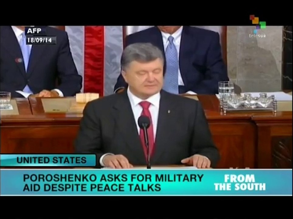 Ukraine president asks US for more political, military support