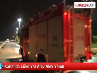 Kartal'da Lüks Yat Alev Alev Yandı