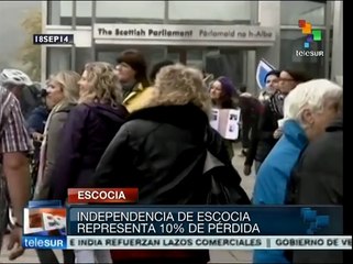 Primeros resultados del referendo de Escocia dan ventaja al "No"