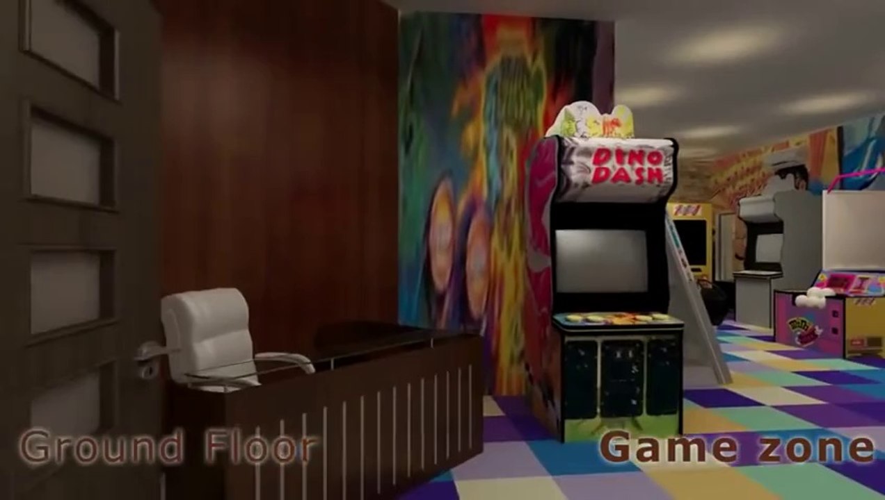 3D Club House Architectural Interior Walkthrough HD Animation