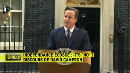 Ecosse : Cameron "ravi" du non au référendum