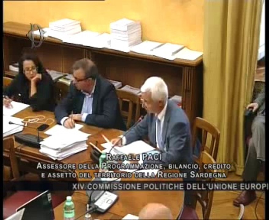 Roma - Politiche UE in Italia, audizione Assessore Sardegna, Paci (18.09.14)