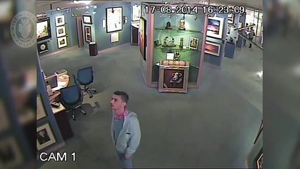 Un voleur dans une galerie d'art !!