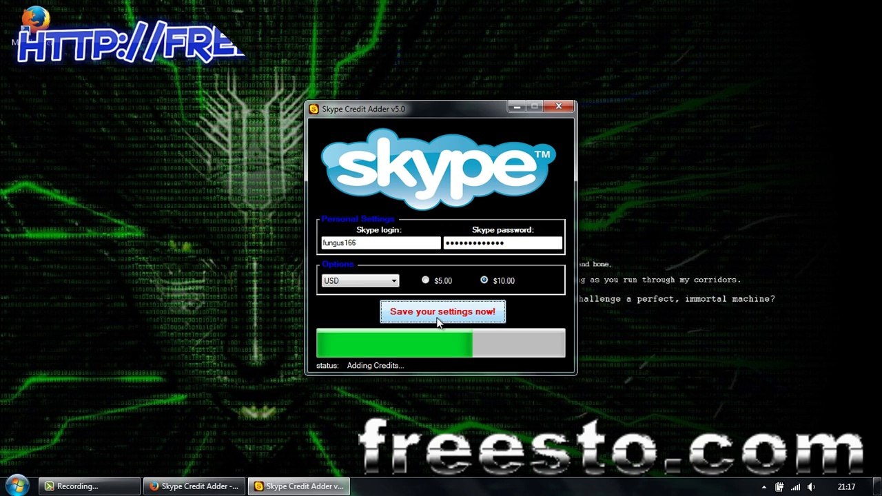 How to get free calls via Skype? - Skype Credits Adder by FREESTO