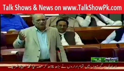 Mushahidullah Khan Abusing PTI & PAT Sit-in Participants in Parliament