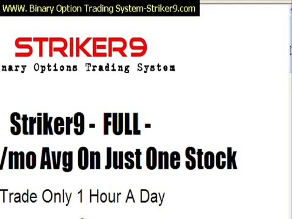 Professional Binary Options Strategy Striker9 Pro #2