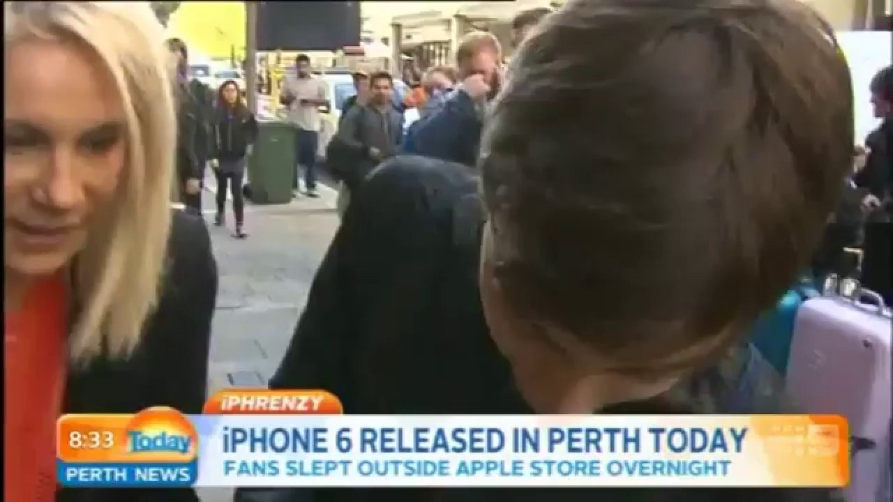Very first I-Phone 6, dropped during interview...