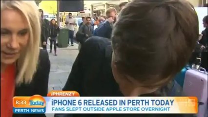 Very first I-Phone 6, dropped during interview...