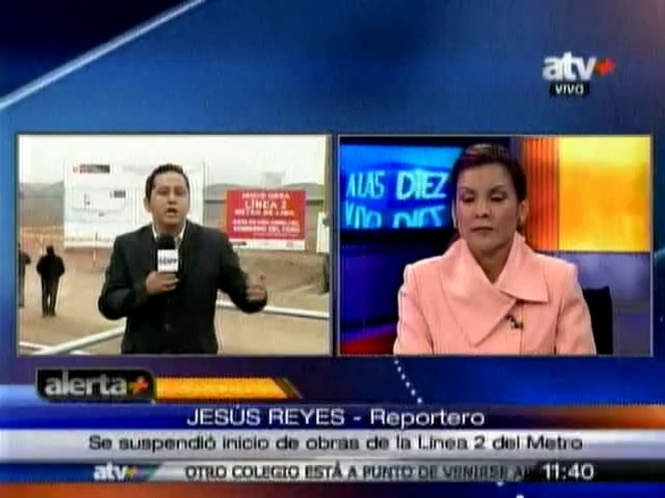 Suspenden inauguración de obras de la línea 2 del Metro de Lima