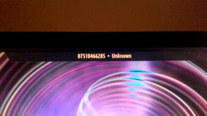 XBMC / KODI player demo showing caller ID display