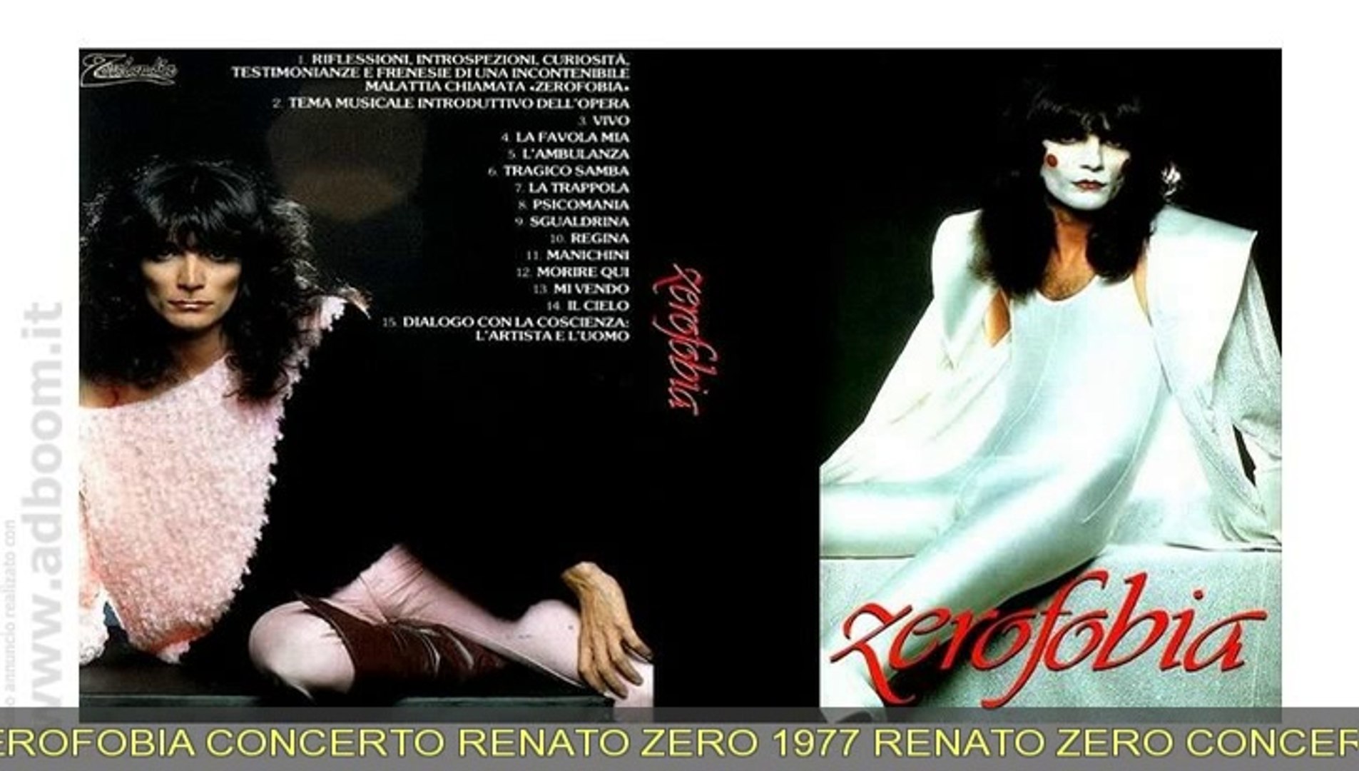 MILANO, DVD RENATO ZERO CONCERTI + FILM ZEROFOBIA CIAO NI EURO 10 - Video  Dailymotion
