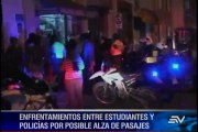 Enfrentamientos entre estudiantes y policías llegaron a Ibarra
