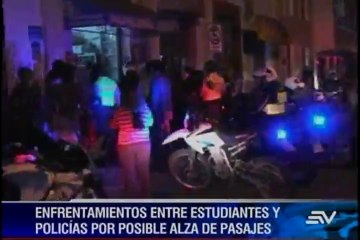 Enfrentamientos entre estudiantes y policías llegaron a Ibarra