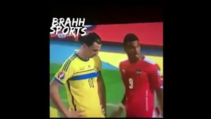 İsveçli yıldız Zlatan Ibrahimovic’in kendisini iteleyen rakibine bakışı, herkesin ilgisini çekti.