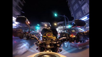 Honda Hornet 600  Night Ride Time Laps