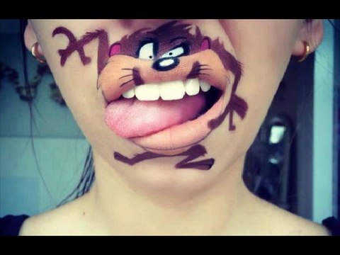 Creative mouth painting art