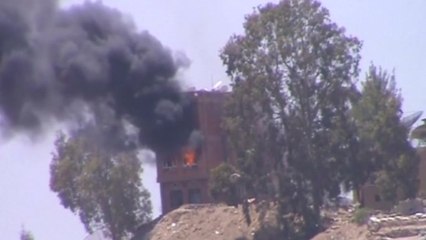 Yemen TV building on fire as clashes intensify in capital