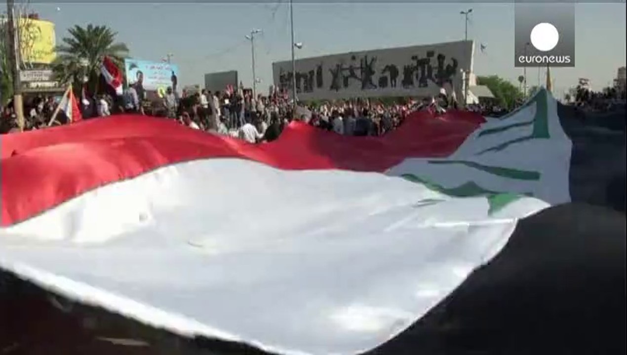 Protestos anti-americanos em Bagdade