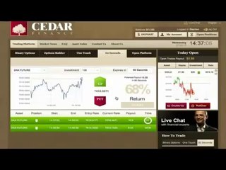 binary options review Cedar Finance live trading #2