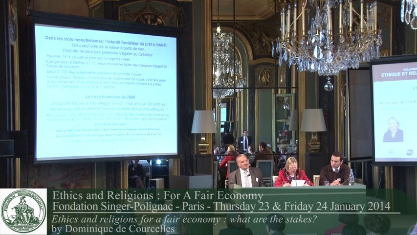 Ethies and religions for a faire economy : what are the stakes? by Dominique de Courcelles