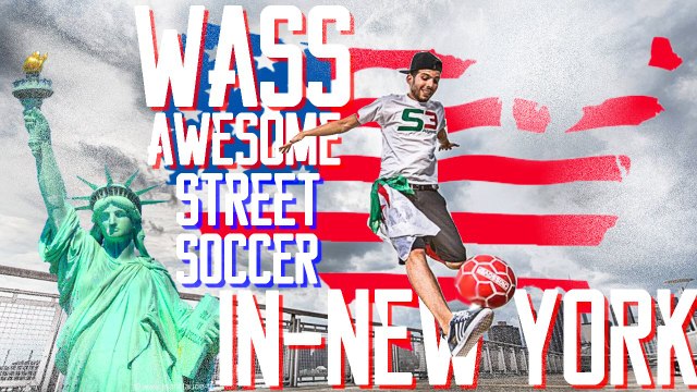 Le Football Freestyler Wass impressione les Américains à New York