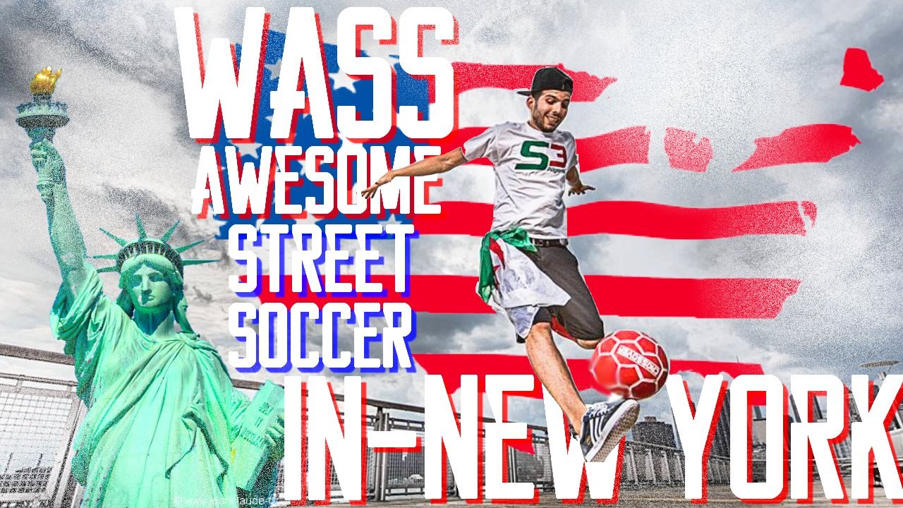 Le Football Freestyler Wass impressione les Américains à New York