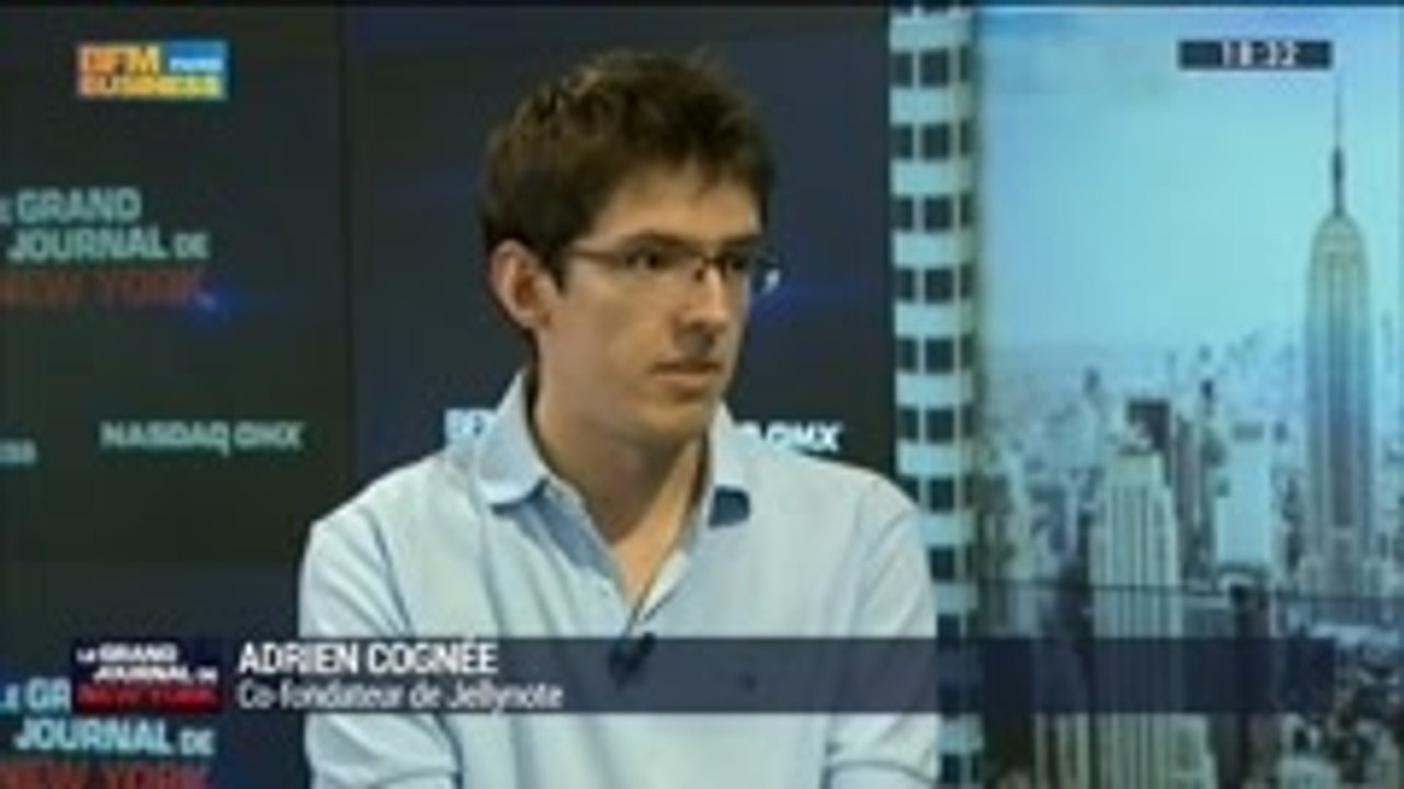 Jellynote, l'application des apprentis musiciens qui facilite la pratique et l'apprentissage de la musique: Adrien Cognée, dans Le Grand Journal de New York – 20/09 3/4